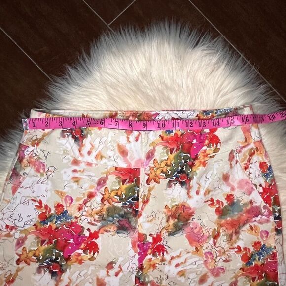Soft Surroundings floral cropped ankle pants sz large - Picture 6 of 8
